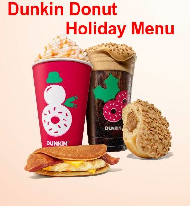 Dunkin Donut Holiday Menu